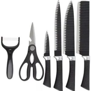 SET DE CUCHILLOS x 6 NEGRO